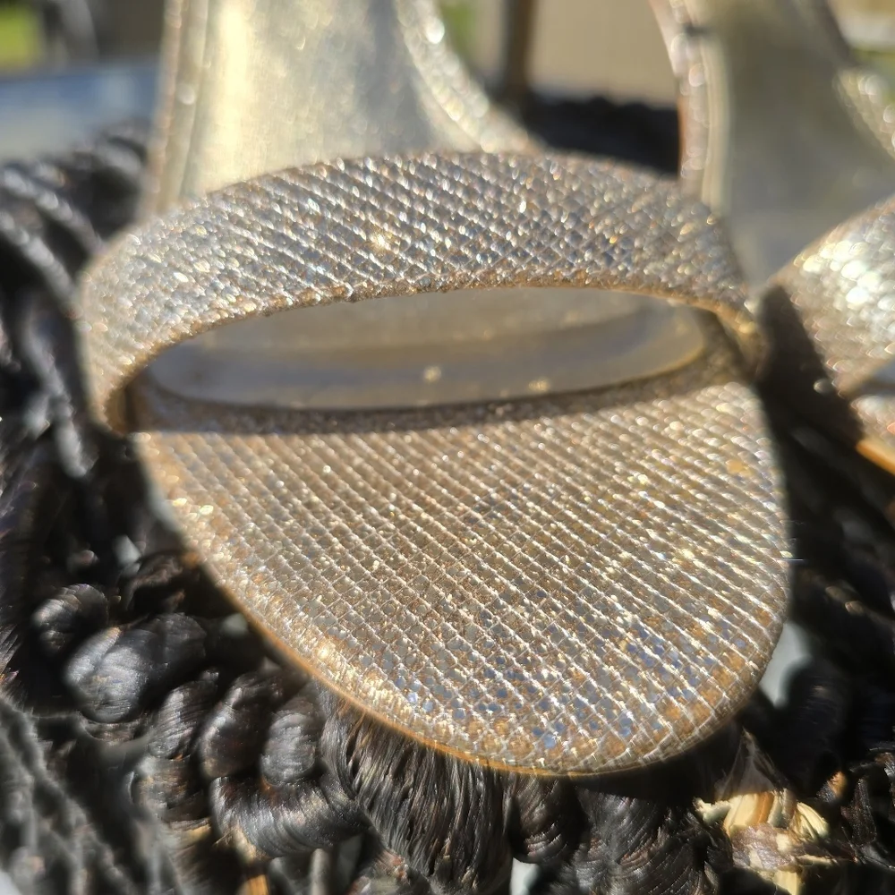 Michael Kors Gold Glitter Heels Sz9